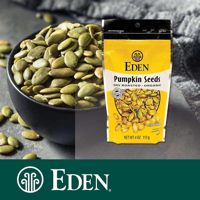 Eden Organic Dry Roasted Pumpkin Seeds 4 oz (6-Pack) - Image 5